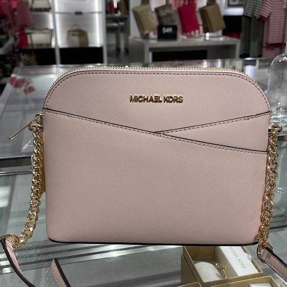 MICHAEL KORS 
Jet Set Travel Medium Dome Crossbody Bag XCROSS XBODY
Powder Blush - Picture 2 of 16